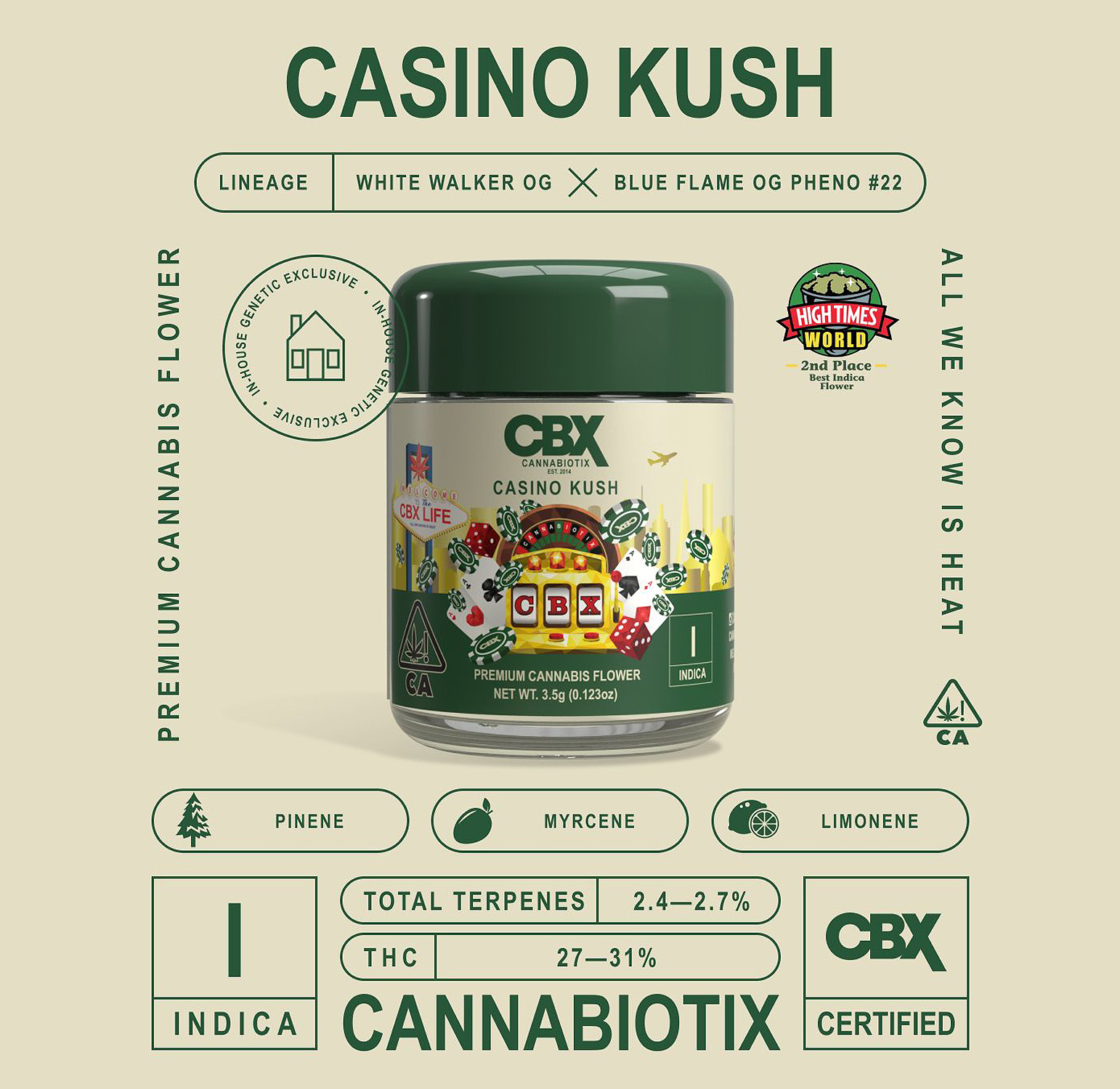 Cannabiotix - Casino Kush Premium Flower 3.5G 4 Cannabiotix - Casino Kush Premium Flower 3.5G - Image 4