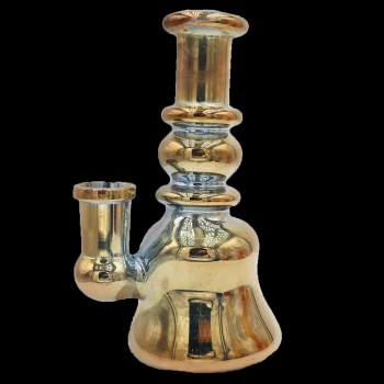 5” Metallic Gold Beaker Glass Bong