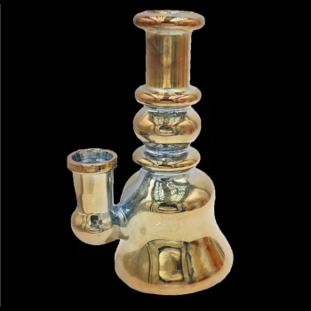 5” Metallic Gold Beaker Glass Bong 3 5” Metallic Gold Beaker Glass Bong 1