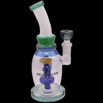 8” Helios Glass Bong with Mushroom Perc
