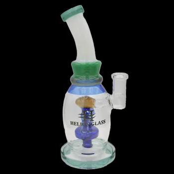 8” Helios Glass Bong with Mushroom Perc