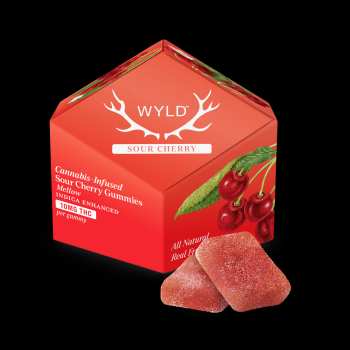 WYLD - Sour Cherry Indica Enhanced Gummies | 100mg