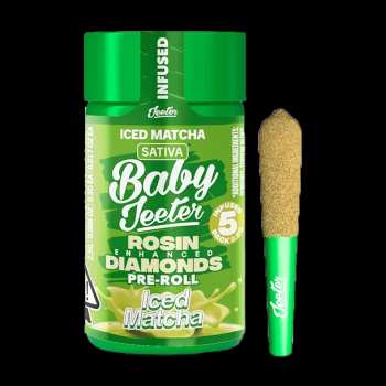 Baby Jeeter – Iced Matcha Rosin Enhanced Diamond Pre-Roll