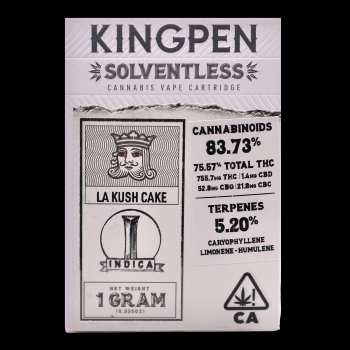 KingPen Solventless Vape Cartridge: LA Kush Cake (1G)