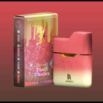 Magnum – Peach Pleasure – Live Resin + Liquid Diamonds 2G Disposable