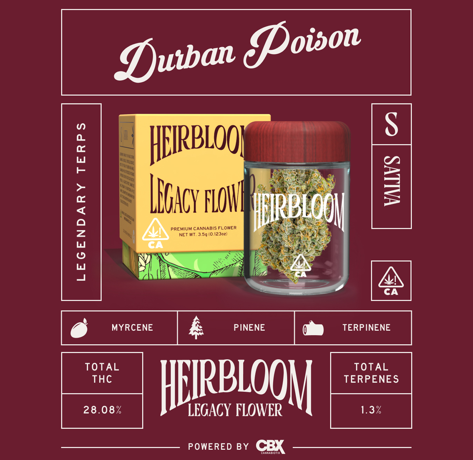 Heirbloom Legacy Flower - Durban Poison 3.5G 5 Heirbloom Legacy Flower - Durban Poison 3.5G - Image 5