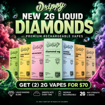 Drippy Liquid Diamonds Blend 2G Vape - (2 for $70)