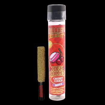 Rollers Delight | High Roller | Cherry Cough | Infused Preroll | 1g | Indica