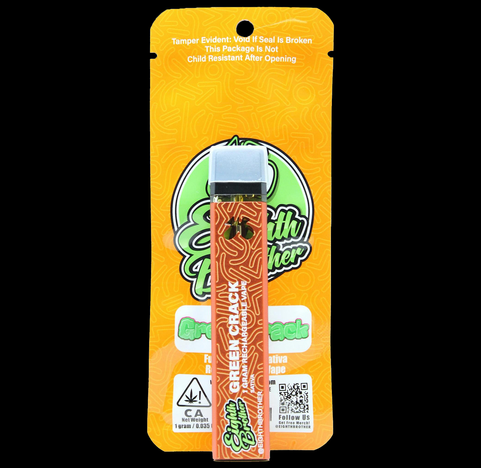 Eighth Brother - Green Crack All-In-One Vape (1G) 1 Eighth Brother - Green Crack All-In-One Vape (1G)