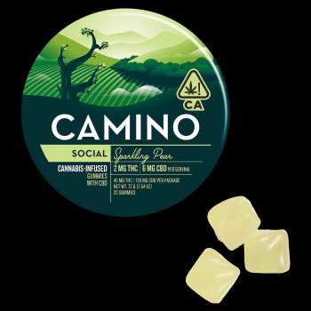 Camino Sparkling Pear 2:6 THC:CBD "Social" Gummies