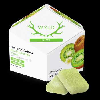 Wyld - Kiwi 1:1 THCv + Sativa Enhanced Gummies | 100:100mg