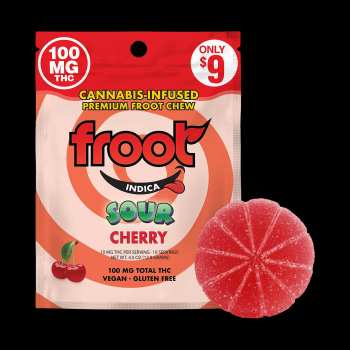 Froot - Sour Cherry Single Cut-to-dose Gummy (100mg)