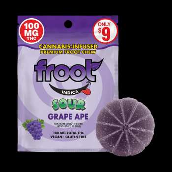 Froot - Sour Grape Ape Single Cut-to-dose Gummy (100mg)