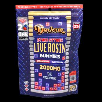 Devour - Strawberry Blueberry Stack Attack Live Rosin Gummies (3000MG)