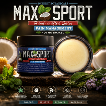 Patient Botanicals - Max Sport Rub, 400mg. (THC/CBD)