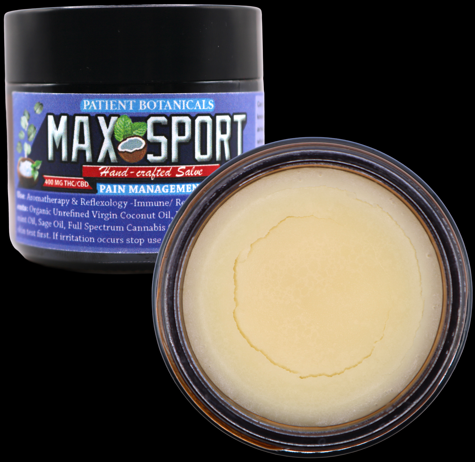 Patient Botanicals - Max Sport Rub, 400mg. (THC/CBD) 1 Patient Botanicals - Max Sport Rub, 400mg. (THC/CBD)