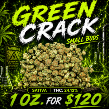 Green Crack Small Buds - ($120 Oz. Deal) 3 Green Crack Small Buds - ($120 Oz. Deal) 1