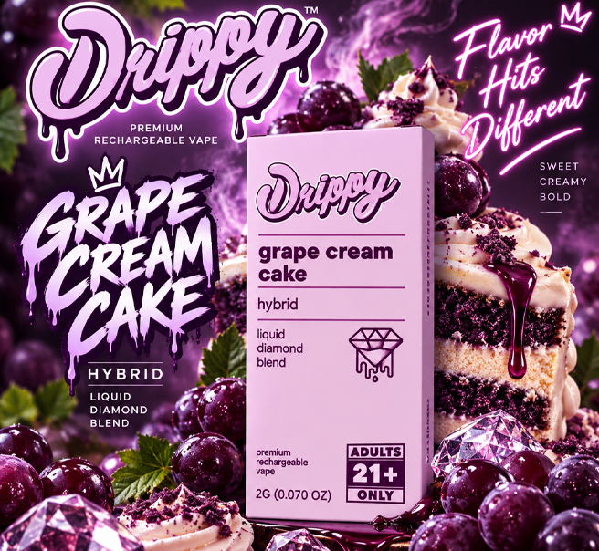 Drippy 2G Liquid Diamonds – Grape Cream Cake (Hybrid) 1 Drippy 2G Liquid Diamonds – Grape Cream Cake (Hybrid)