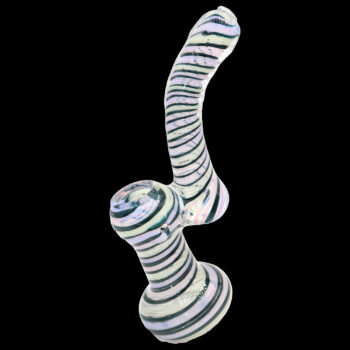 7" Multi-Color Striped Sherlock Glass Bubbler 3 7" Multi-Color Striped Sherlock Glass Bubbler - Image 2