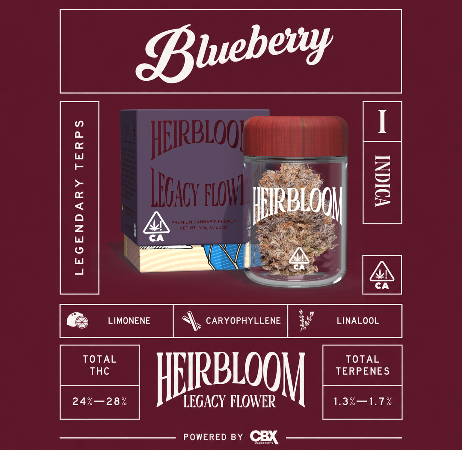 Heirbloom Legacy Flower - Blueberry 3.5G 4 Heirbloom Legacy Flower - Blueberry 3.5G - Image 4