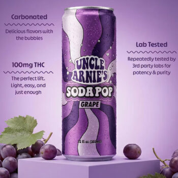 Uncle Arnie's - Grape Soda Pop | Carbonated | 100mg | 12oz 5 Uncle Arnie's - Grape Soda Pop | Carbonated | 100mg | 12oz - Image 3