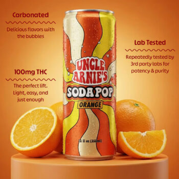 Uncle Arnie's - Orange Soda Pop | Carbonated | 100mg | 12oz 5 Uncle Arnie's - Orange Soda Pop | Carbonated | 100mg | 12oz - Image 3